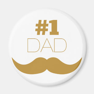 Íman Bigode Dourado do pai #1 - número um