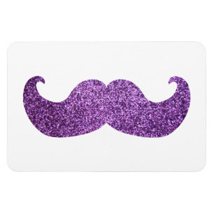 Íman Bigode roxo de Bling (gráfico do brilho do falso)
