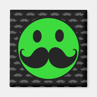 Íman bigode verde retrô bigode