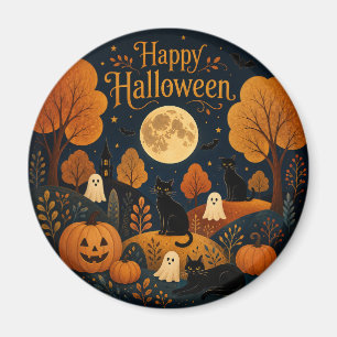 Íman Bigodes e Fantasmas de Halloween ao Luar