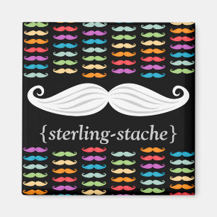 Íman Bigodes "Sterling-Stache " do arco-íris