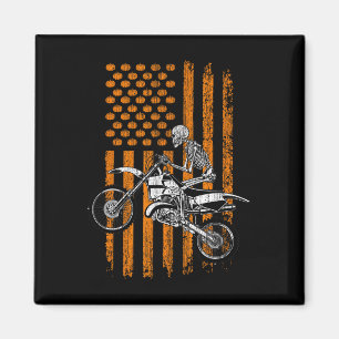 Íman Bike Skeleton Halloween Men Dirt Bike Fan Tee