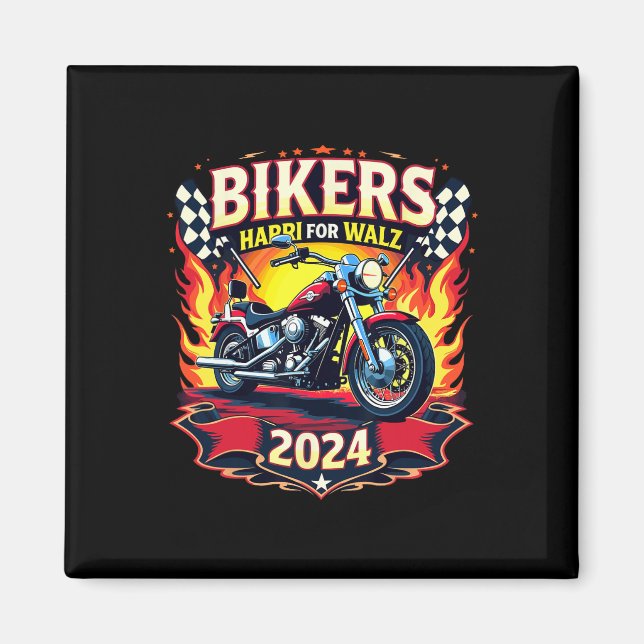 Íman Bikers For Harris Wheimer 2024 Harris Waltz Electi (Frente)
