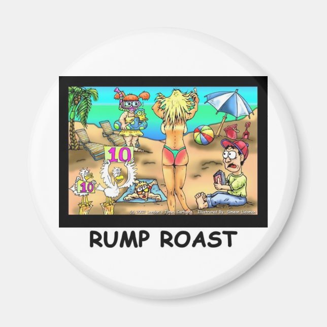 Íman Bikini Rump Roast Camisetas e Presentes Divertidos (Frente)