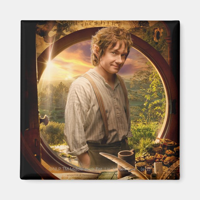 Íman BILBO BAGGINS™ em Colagem de Shire (Frente)