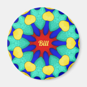 Íman BILL ~ Stark Red Green Yellow ~ Stuning Design