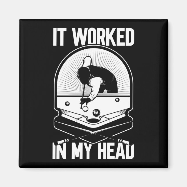 Íman Billiard 8 Ball Funcionou meu Piscina (Frente)