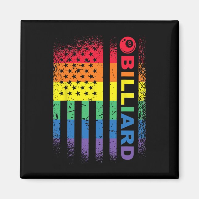 Íman Billiard 8ball Piscina Billiard American Flag - Bi (Frente)