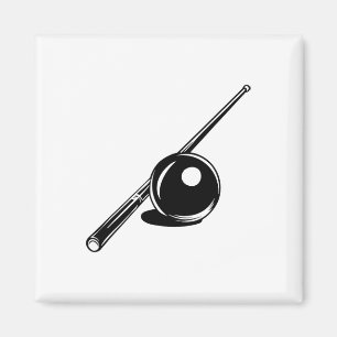 Íman Billiard Ball And Cue Stick Sketch Carom Billiards