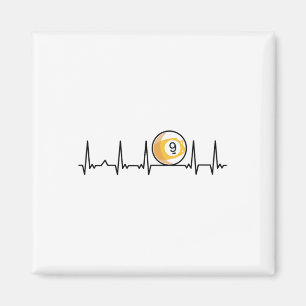 Íman Billiard Heartbeat Piscina Chalk Billiard Pla