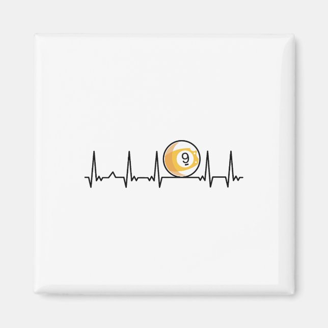 Íman Billiard Heartbeat Piscina Chalk Billiard Pla (Frente)
