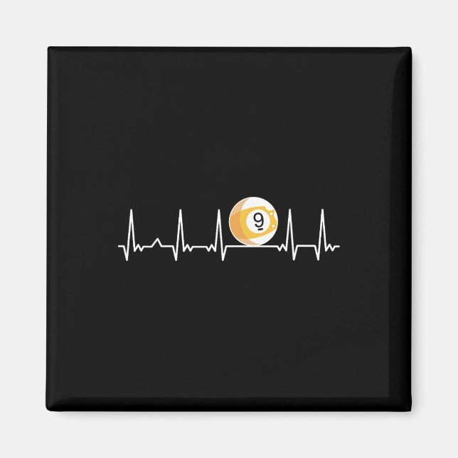 Íman Billiard Heartbeat Piscina Chalk Billiard Pla (Frente)