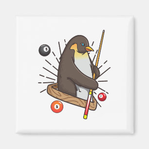 Íman Billiard Penguin Hustler Piscina Camisa Snooke Das