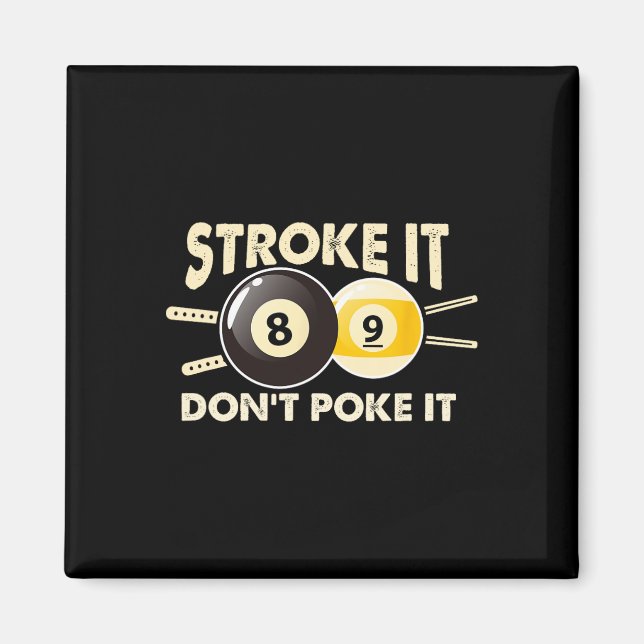 Íman Billiard Piscina Snooker Player Engraçado Não (Frente)