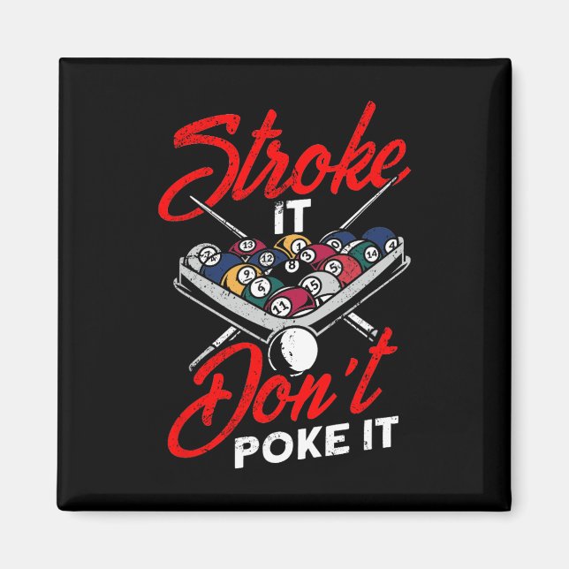 Íman Billiard Piscina Snooker Player Engraçado Não (Frente)