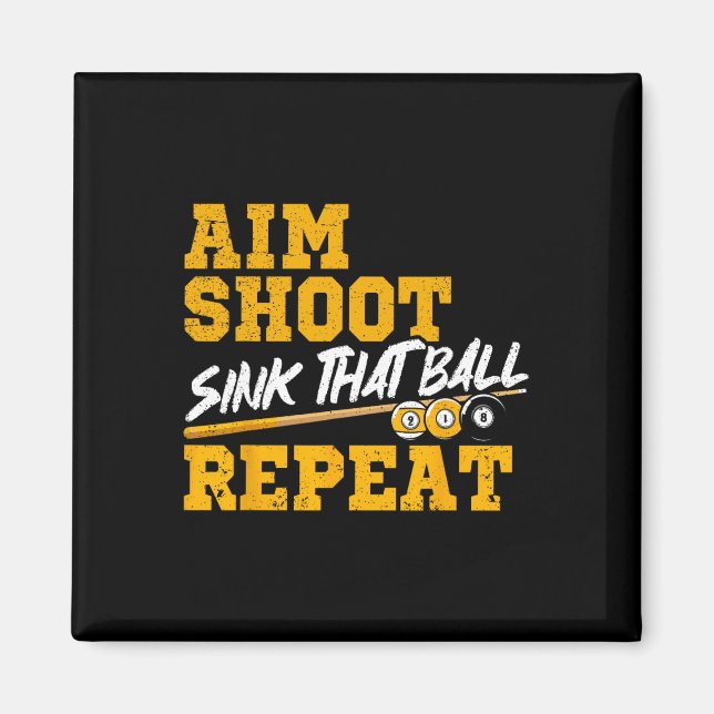 Íman Billiards Aim Shoot Sink Que Bola Repete A Piscina (Frente)