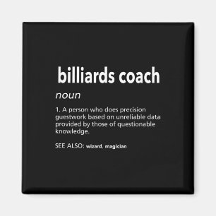 Íman Billiards Coach Definition Funny Piscina Player Hu