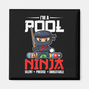 Íman Billiards Piscina Ninja 8 Ball Homens Engraçados M