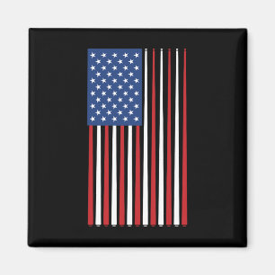 Íman Billiards Player Usa American Flag Stick Cue
