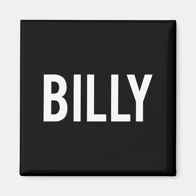 Íman Billy - Cool New Funny Name Fan Gift Tee  (Frente)