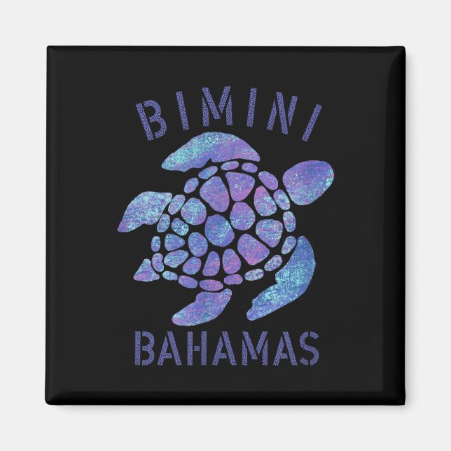 Íman Bimini, Design de praia de Bahamas _ Souvenir Illu (Frente)
