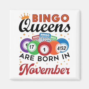 Íman Bingo Aniversário Mulheres Novembro