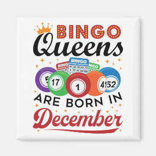 Íman Bingo Birthday Bingo Queens são Nasceres em dezem