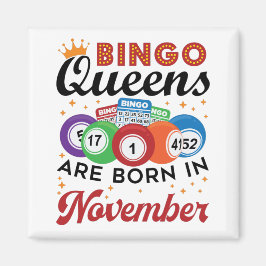 Íman Bingo Birthday Women Novembro