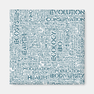 Íman Bio Nuage de Mots Texte Motif Biodiversité