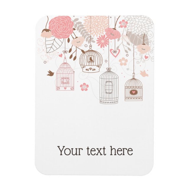 Íman Birdagens Whimsical Personalizadas (Vertical)