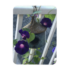 Íman Birdhouse With Morning Glories Magnet