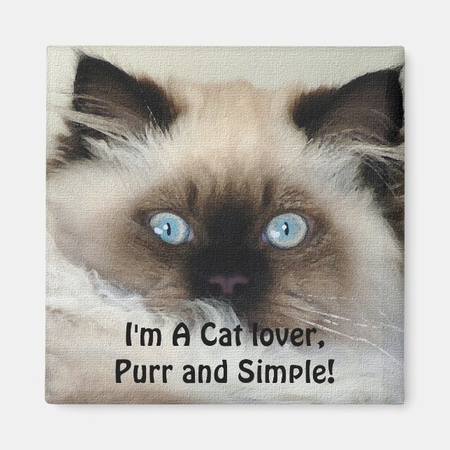 Íman Birman - Ragdoll Cat Pet-Lover Magnet (Frente)