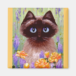 Íman Birmanês Siamese Creationarts cor-de-rosa de