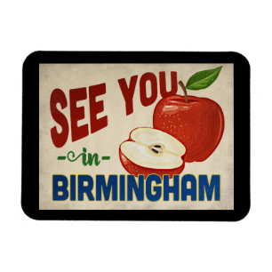 Íman Birmingham Alabama Apple - Viagens vintage