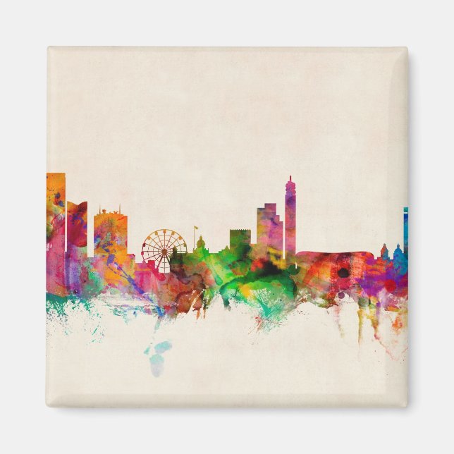 Íman Birmingham England Skyline Cityscape (Frente)