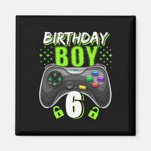 Íman Birthday Boy 6 Video Game Controller Gamer 6 Bir