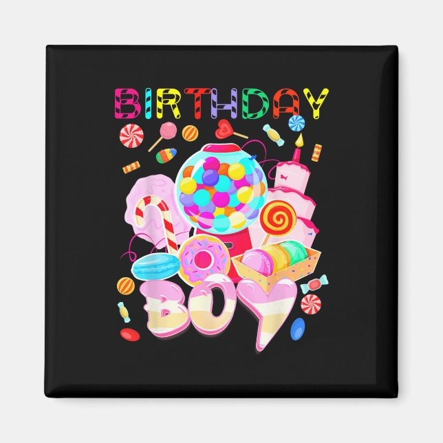 Íman Birthday Boy Candy Land Candy Candy Crew Docinho (Frente)