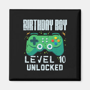 Íman Birthday Boy Level 10 Gamer Controller 10 Desbloqu