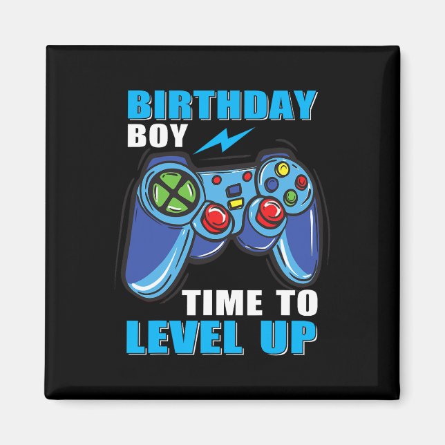 Íman Birthday Boy Time To Level Up Video Game Boys (Frente)