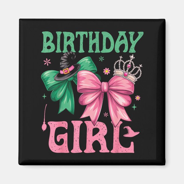Íman Birthday Girl Nk And Green Birthday Witch Women Gi (Frente)