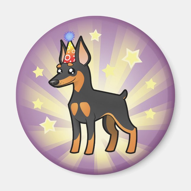 Íman Birthday Miniature Pinscher / Manchester Terrier (Frente)