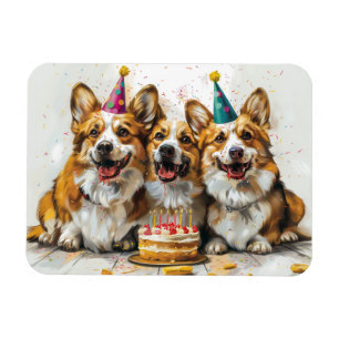 Íman Birthday Pembroke Welsh Corgi Cães