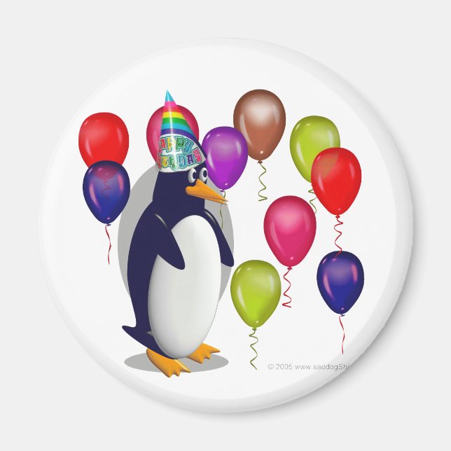 Íman Birthday Penguin (Frente)