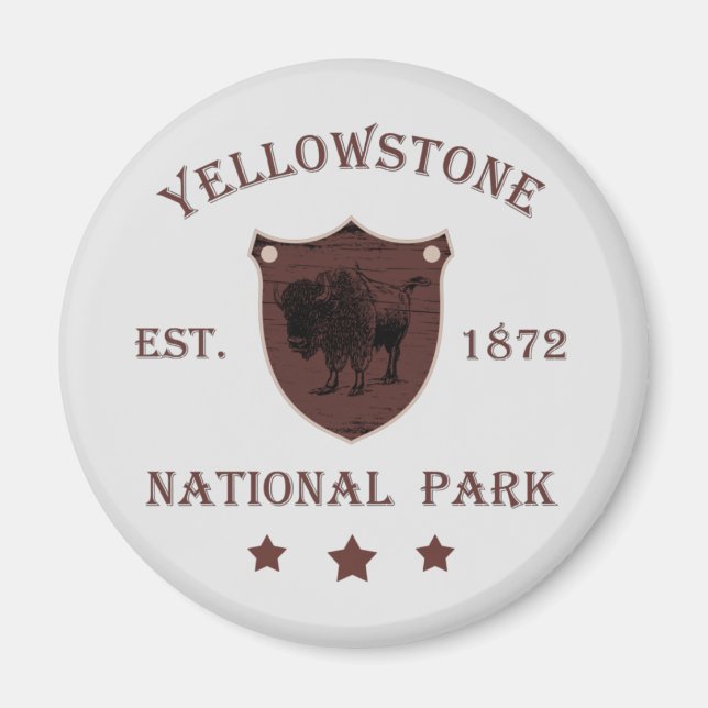 Íman Bisão Parque Nacional de Yellowstone (Frente)
