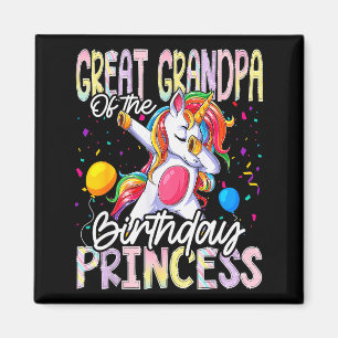 Íman Bisavô Da Princesa De Aniversário Dabbing Uni