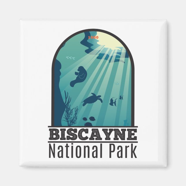 Íman Biscayne National Park Florida Underwater Maritime (Frente)