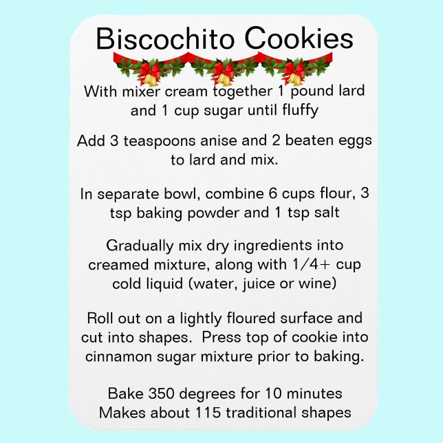 Íman Biscochito New Mexico's official cookie recipe (Criador carregado)
