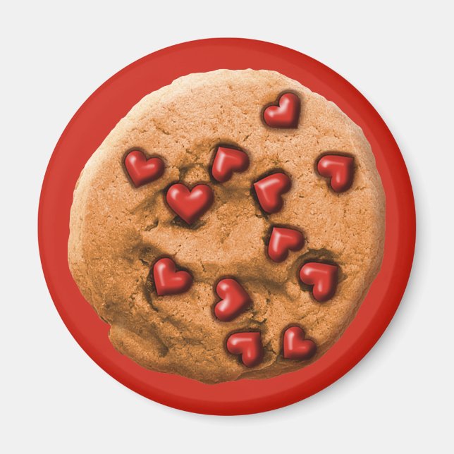 Íman Biscoito Chip de Coração (Frente)