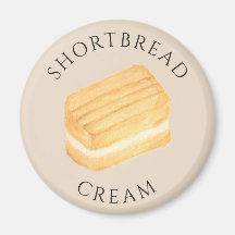 Biscoito de Creme Shortbread Ímã Desenhado à Mão