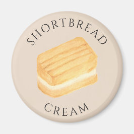 Íman Biscoito de Creme Shortbread Ímã Desenhado à Mão